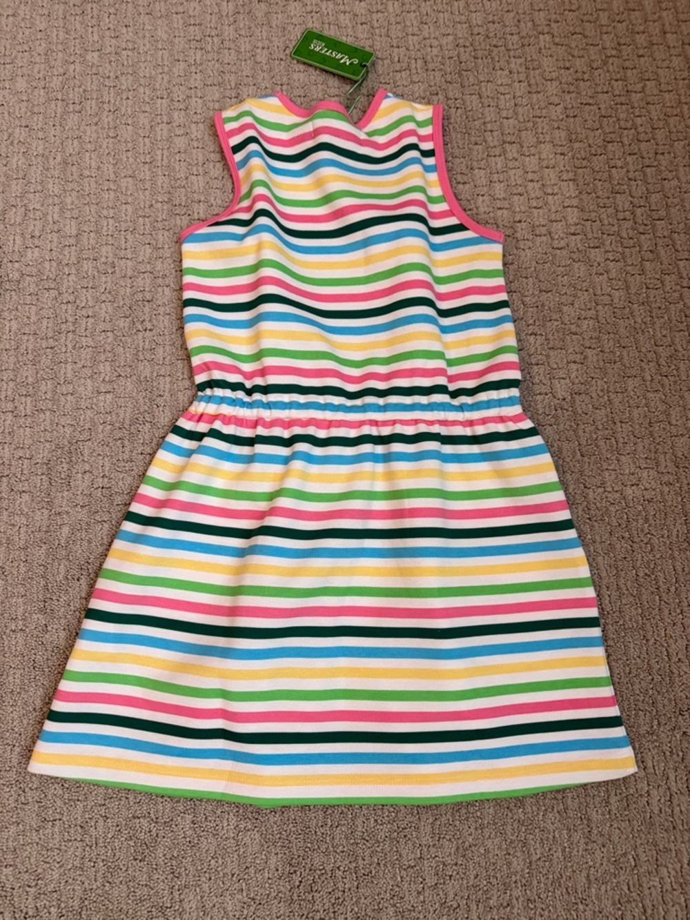 NWT Masters Multicolored Striped Sleeveless Dress Girls Size M 8/10 - Picture 4 of 4
